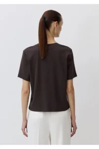 Mavi Edition Brown Basic Interlock T-Shirt Semi Slim Fit / Semi Slim Fit -71603 - Image 6
