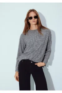 Mavi Crew Neck Striped T-Shirt Regular Fit / Normal Cut -85407