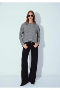 Mavi Crew Neck Striped T-Shirt Regular Fit / Normal Cut -85407 - Image 2