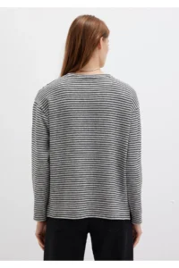 Mavi Crew Neck Striped T-Shirt Regular Fit / Normal Cut -85407 - Image 5