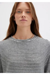 Mavi Crew Neck Striped T-Shirt Regular Fit / Normal Cut -85407 - Image 6