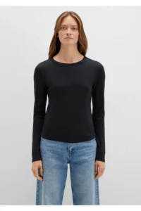 Mavi Long Sleeve Black Basic T-Shirt Fitted -900 - Image 4
