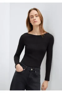 Mavi Long Sleeve Black Basic T-Shirt Slim Fit / Slim Fit -900