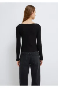 Mavi Long Sleeve Black Basic T-Shirt Slim Fit / Slim Fit -900 - Image 5