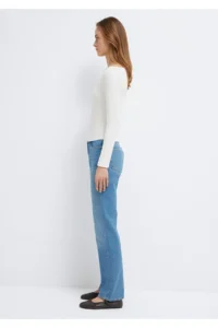 Mavi Long Sleeve Ecru Basic T-Shirt Slim Fit / Slim Fit -80194 - Image 4