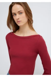 Mavi Long Sleeve Red Basic T-Shirt Slim Fit / Slim Fit -70430 - Image 2
