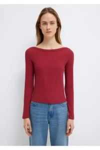 Mavi Long Sleeve Red Basic T-Shirt Slim Fit / Slim Fit -70430 - Image 3