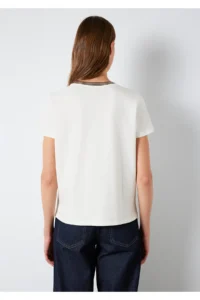 Mavi Collar Detailed Ecru T-Shirt Semi Slim Fit / Semi Slim Fit -70048 - Image 6