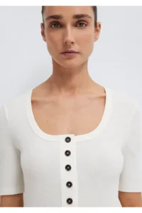 Mavi Ecru T-Shirt Fitted / Close-fitting Cut -80194 - Image 6