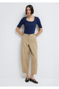 Mavi Buttoned Navy Blue T-Shirt Fitted -70497 - Image 2