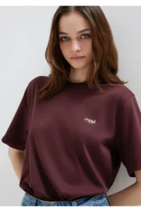 Mavi Jeans Printed Claret Red T-Shirt Regular Fit / Normal Cut -70223