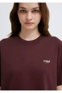 Mavi Jeans Printed Claret Red T-Shirt Regular Fit / Normal Cut -70223 - Image 6