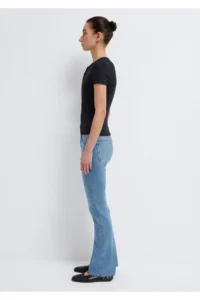 Mavi Semi-Buttoned Black Basic T-Shirt Fitted -900 - Image 5