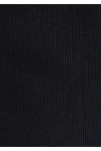 Mavi Semi-Buttoned Black Basic T-Shirt Fitted -900 - Image 8