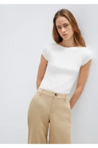 Mavi Ecru Basic T-Shirt Fitted -70057 - Image 2
