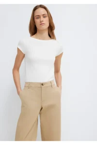 Mavi Ecru Basic T-Shirt Fitted -70057 - Image 3