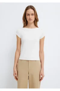 Mavi Ecru Basic T-Shirt Fitted -70057 - Image 4