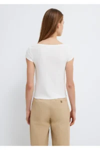 Mavi Ecru Basic T-Shirt Fitted -70057 - Image 6