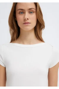 Mavi Ecru Basic T-Shirt Fitted -70057 - Image 7