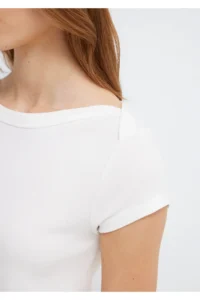 Mavi Ecru Basic T-Shirt Fitted -70057 - Image 8