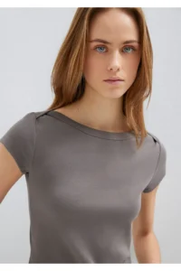 Mavi Gray Basic T-Shirt Fitted -70095 - Image 3