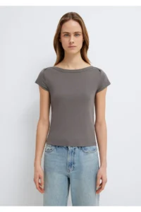 Mavi Gray Basic T-Shirt Fitted -70095 - Image 4