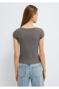 Mavi Gray Basic T-Shirt Fitted -70095 - Image 6