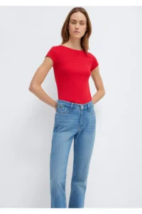 Mavi Red Basic T-Shirt Fitted -82054 - Image 2