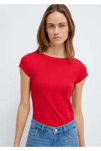 Mavi Red Basic T-Shirt Fitted -82054 - Image 3