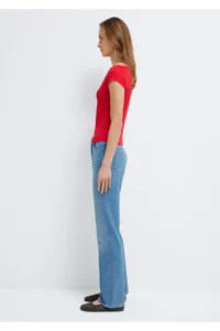 Mavi Red Basic T-Shirt Fitted -82054 - Image 5