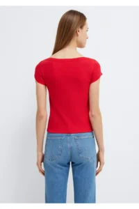Mavi Red Basic T-Shirt Fitted -82054 - Image 6