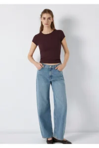 Mavi Brown Basic T-Shirt Fitted -70223 - Image 3