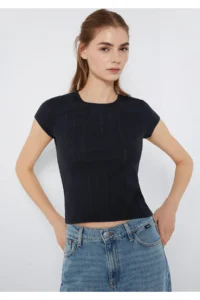 Mavi Navy Blue Basic T-Shirt Fitted -70489 - Image 2