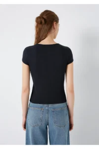 Mavi Navy Blue Basic T-Shirt Fitted -70489 - Image 5