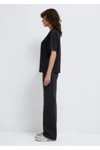 Mavi Black Basic Interlock T-Shirt Loose Fit / Loosely Comfortable Cut -900 - Image 4