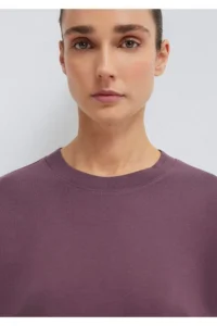 Mavi Purple Basic Interlock T-Shirt Loose Fit / Loosely Comfortable Cut -70260 - Image 6