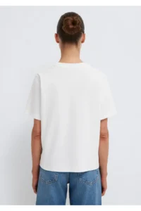 Mavi Ecru Basic Interlock T-Shirt Loose Fit / Loosely Comfortable Cut -70057 - Image 5
