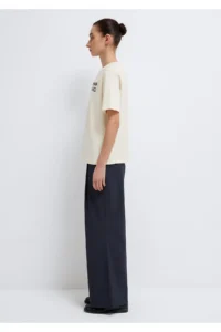 Mavi Printed Ecru T-Shirt Regular Fit / Normal Cut -70005 - Image 5