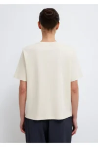 Mavi Printed Ecru T-Shirt Regular Fit / Normal Cut -70005 - Image 6