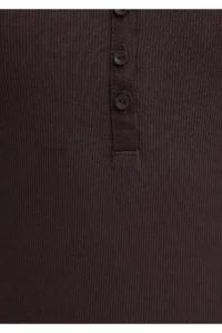 Mavi Long Sleeve Brown T-Shirt Fitted -70240 - Image 8