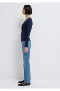 Mavi Long Sleeve Navy Blue T-Shirt Fitted -70497 - Image 4