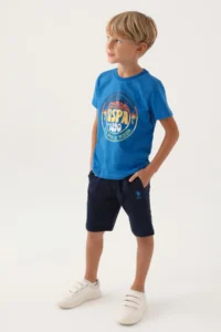 US Polo Assn. U.s. Polo Shirt Assn Boys' Blue Bermuda Set