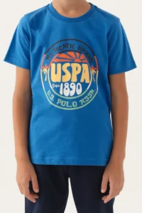 US Polo Assn. U.s. Polo Shirt Assn Boys' Blue Bermuda Set - Image 4