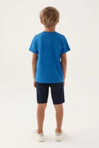 US Polo Assn. U.s. Polo Shirt Assn Boys' Blue Bermuda Set - Image 5