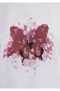 Mavi Butterfly Printed White Istanbul T-Shirt Regular Fit / Normal Cut - Image 8