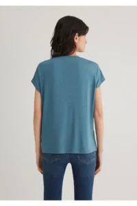 Mavi V Neck Basic Viscose T-Shirt Regular Fit / Normal Cut -70753 - Image 4