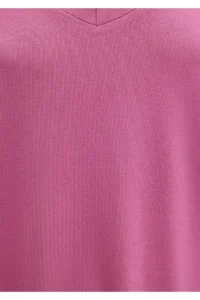 Mavi V Neck Pink Basic Viscose T-Shirt Regular Fit / Normal Cut -70955 - Image 6