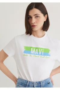 Mavi Make The Planet Great Again Printed T-Shirt Regular Fit / Normal Cut - Image 3
