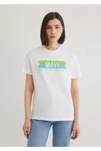 Mavi Make The Planet Great Again Printed T-Shirt Regular Fit / Normal Cut - Image 4