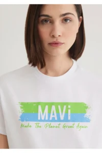 Mavi Make The Planet Great Again Printed T-Shirt Regular Fit / Normal Cut - Image 6